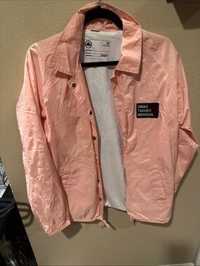 CBR Light Pink Bomber-Style Coach Jacket